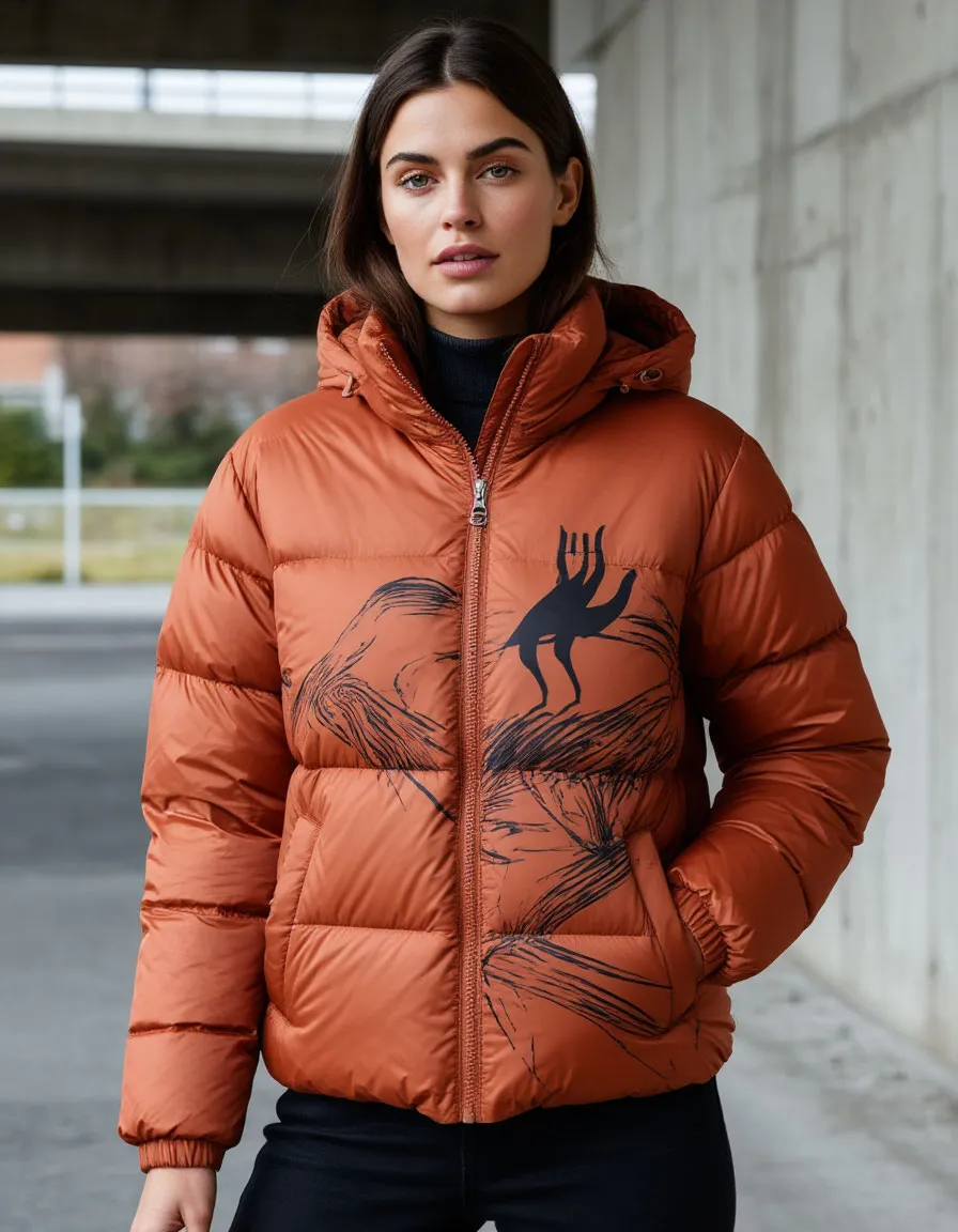 Пуховики с логотипами